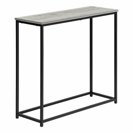 MONARCH SPECIALTIES Accent Table, Console, Entryway, Narrow, Sofa, Living Room, Bedroom, Grey Laminate, Black Metal I 2251